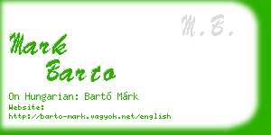 mark barto business card